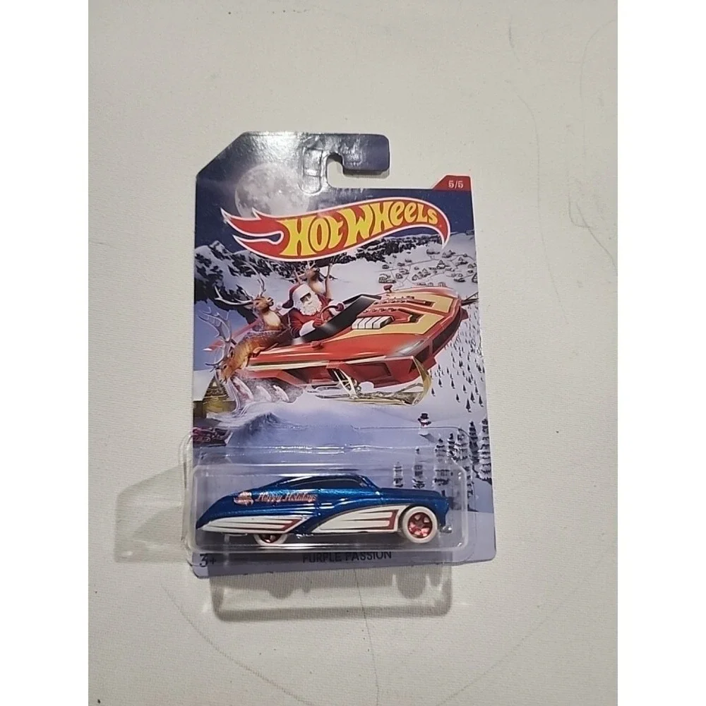 Hot Wheels Holiday Hot Rods 5/5 PURPLE‎ PASSION Blue w/White Wheels